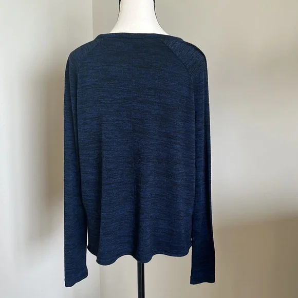 Blue and black long sleeve top - Picture 2 of 3
